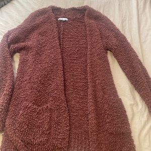 Long fuzzy cardigan
